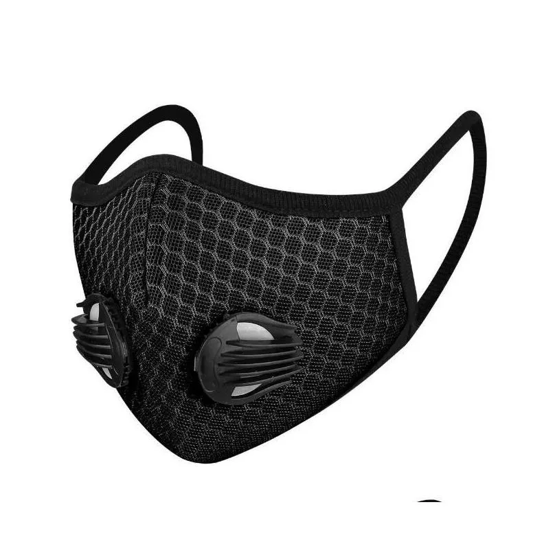 Designer Masker Ports Mask Activated Carbon Breathing Vae Dammt￤t och smog 3D andningsbart n￤tfilter utomhus droppleveranshem Gar DHWBF