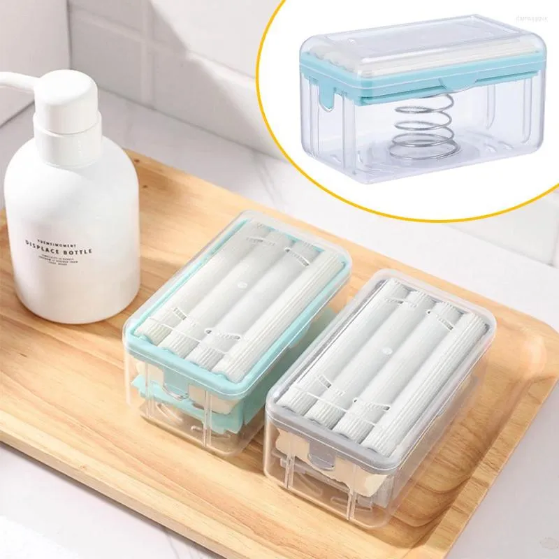 Storage Bottles Multifunctional Laundry Soap Box Hands Free Wash Foaming Bar Holder Cleaning Brush Dispenser