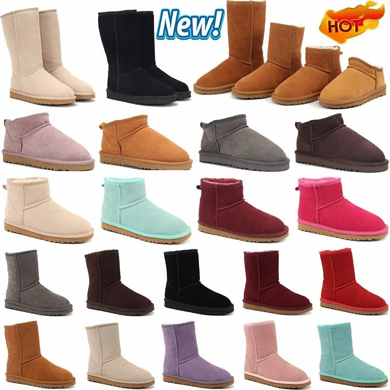 Australiska kvinnor stövlar klassiska boot varm USA gs 585401 mini ankel australien uggs stövlar bailey intersatin full päls fluffy päls dune spänne snö halv knä wgg stövlar