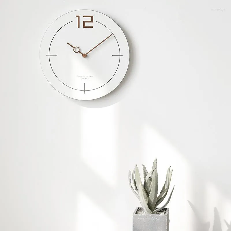 Настенные часы современные круглые часы персонализированные творческие деревянные декоративные дома без