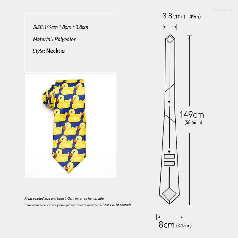 ネックタイはメンズイエローラバーダックネクタイファッションネクタイテレビ番組「私があなたの母親に会った方法8cm 8cm幅の男性ギフト