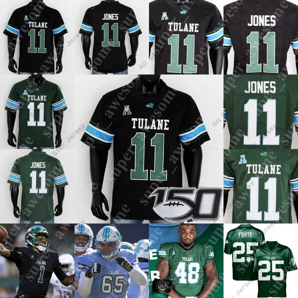 Maillots de football Tulane Green Wave Maillot de football Kevin Henry Dorian Williams Keith Cooper Jr Jha'Quan Jackson Devin Brumfield Shae Wyatt Mason Courtney