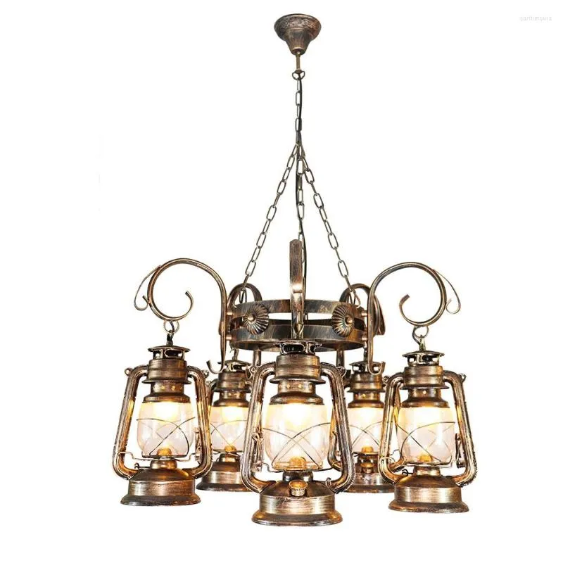 Chandeliers Industrial Retro Iron Chandelier Kitchen Dining Room Island 2/3/5 Lights Farmhouse Vintage Suspension Lighting Fixture