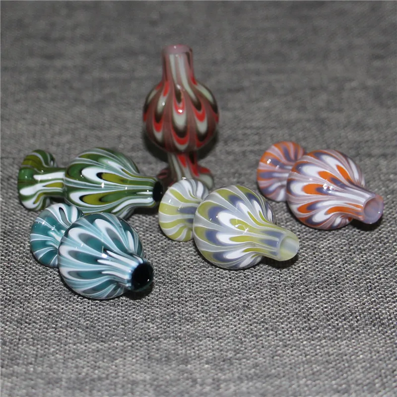 Hosahs US Color Carb Cap Glass Bubble Cyclone Spinning Caps för 25mm Quartz Banger Terp Pearl Ash Catchers