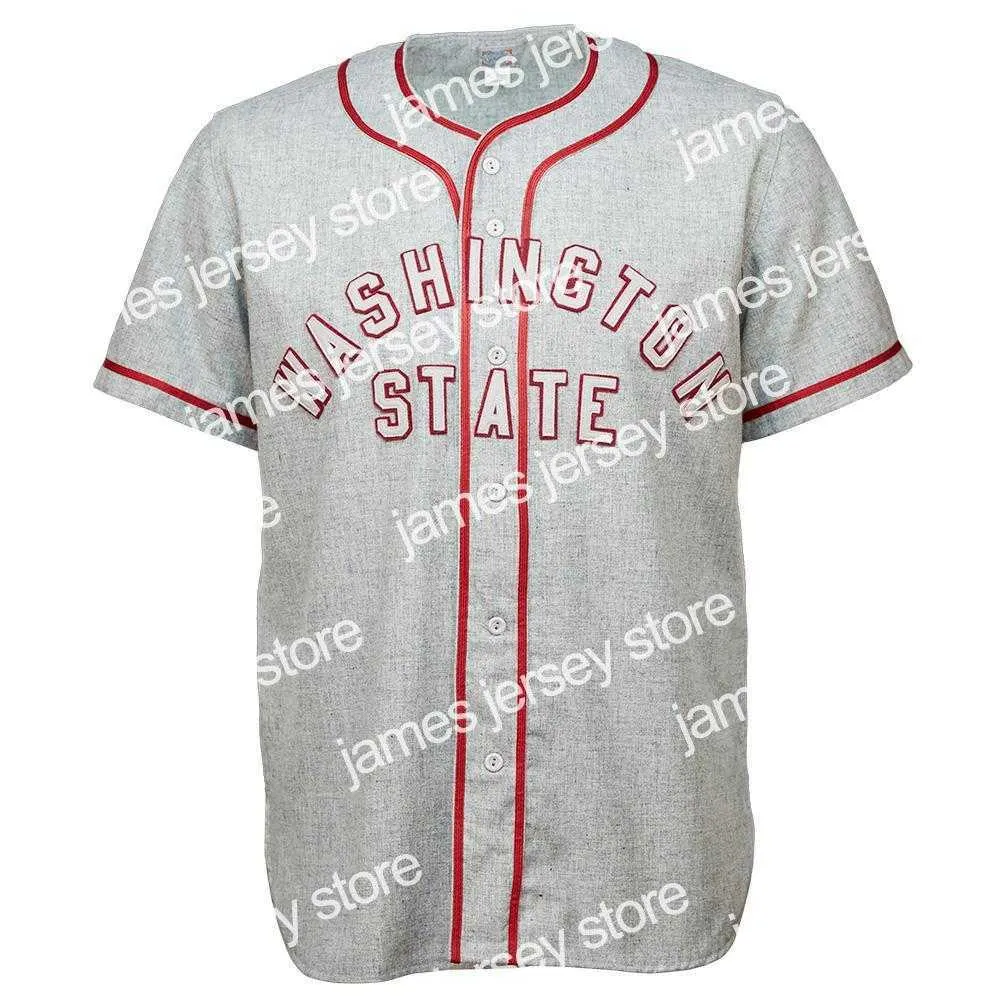Washington State Cougars 1948 Baseball Jersey Vintage Road Style