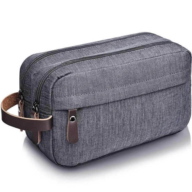Storage Bags Toiletry for Men Small Nylon Dopp Kit Lightweight Travel Shaving Kids and Women Cosmetic Black Blue Gray 230111