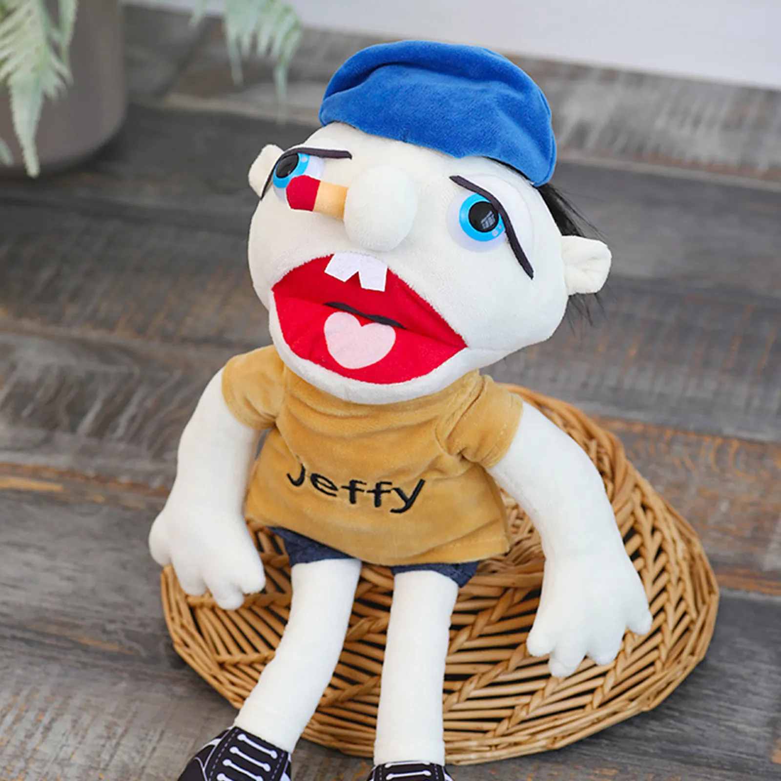 Jeffy Plush Toys Cosplay Boy Jeffy Puppet Soft Stuffed Doll Kids