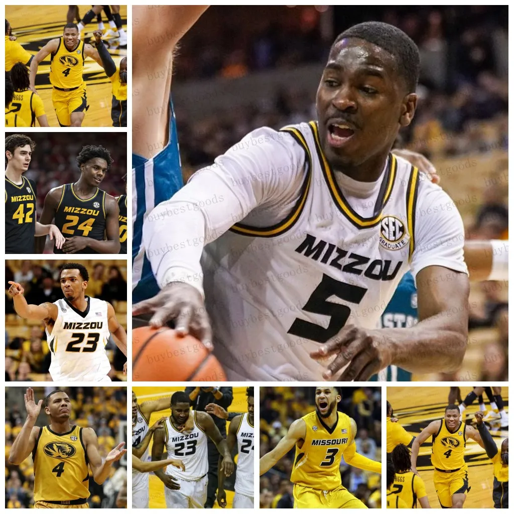 كرة السلة قمصان مخصصة NCAA Missouri Tigers كرة السلة Jersey 10 Nick Honor 12 Jackson Francois 13 Ronnie Degray III 23 Aidan Shaw 24 Kob Brown 5d'moi Hodge