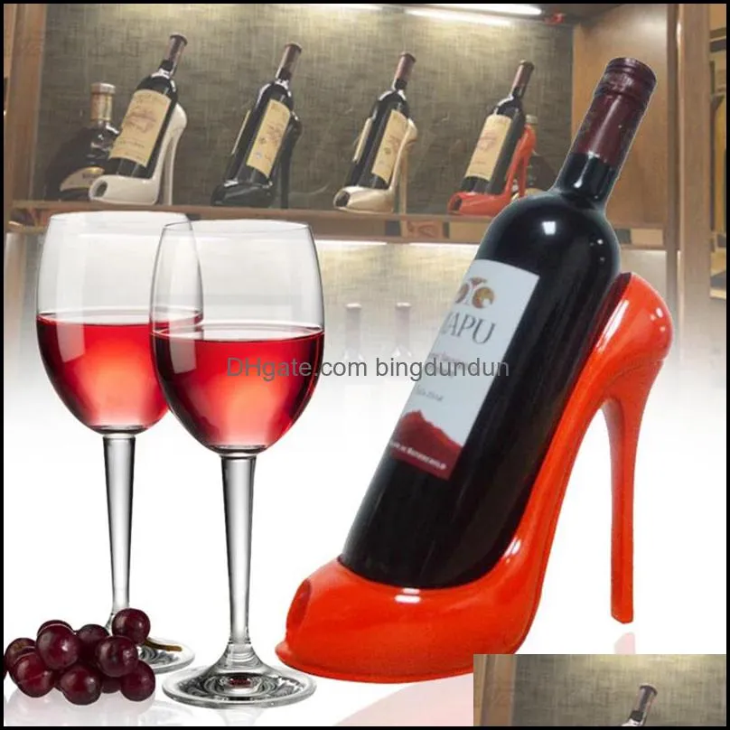 Outils de bar chaussures à talons hauts porte-bouteille de vin élégant rack panier accessoires pour la maison fête restaurant salon décorations de table Otlwv