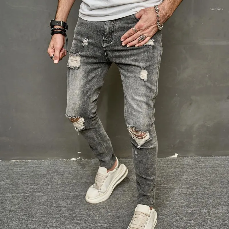 Buy Men Funky Ankle Length Patch Denim Jeans VWholesale Rs. 499 India.