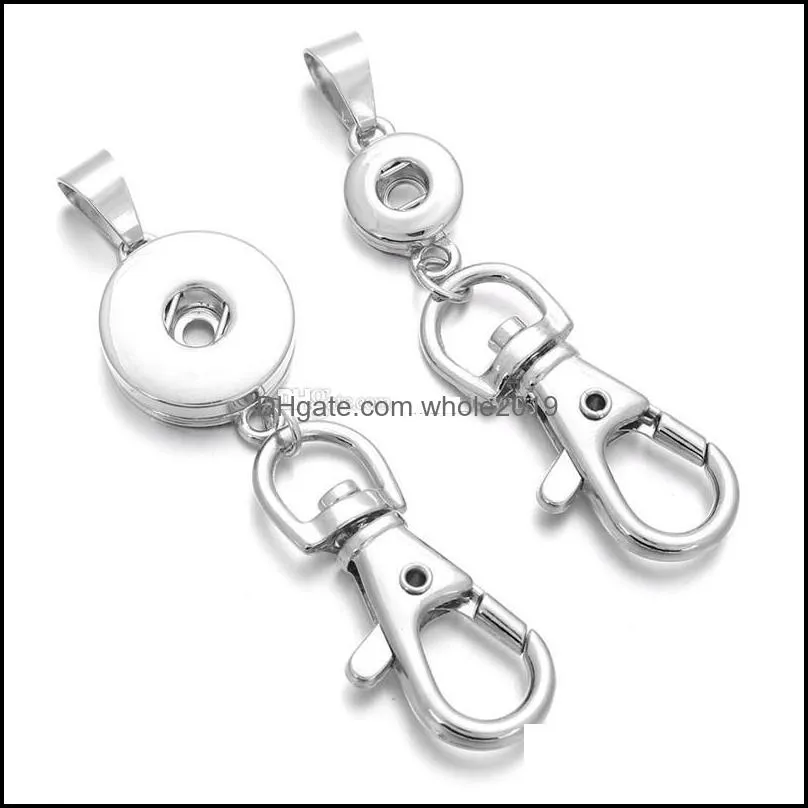 Nyckelringar Noosa bitar Snap -knapp Pendant Smycken 12mm 18mm knappar Kedjor Keys Ring f￶r m￤n Wome Drop Delivery Dhexk