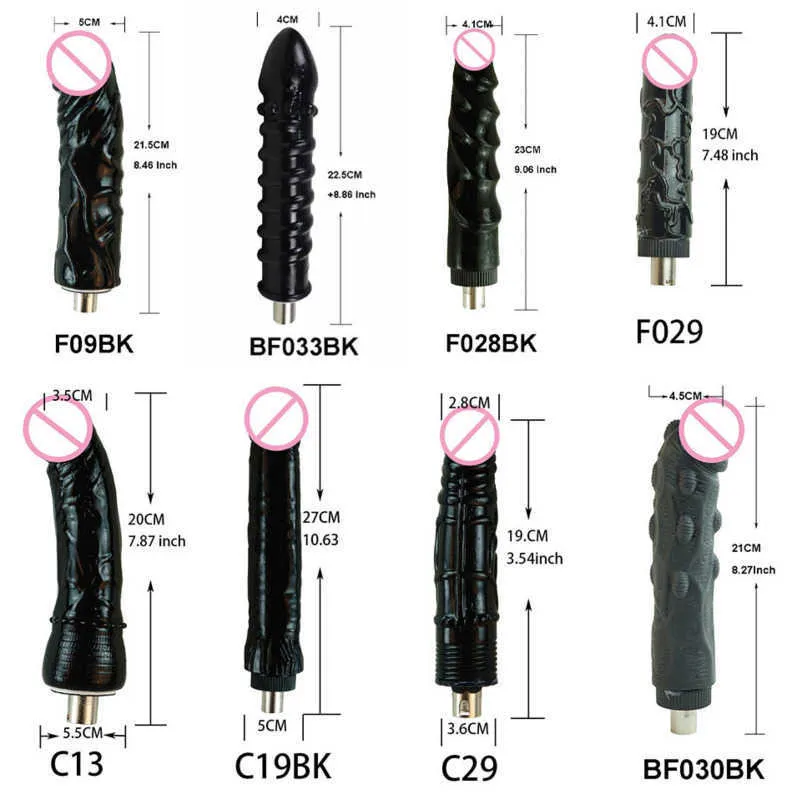 Nxy Sex Products Dildo Fredorch 28 Tipi A2 F2 Accessori per macchine Dildo Conferma per masturbazione 3xlr con Black Big Male 1216