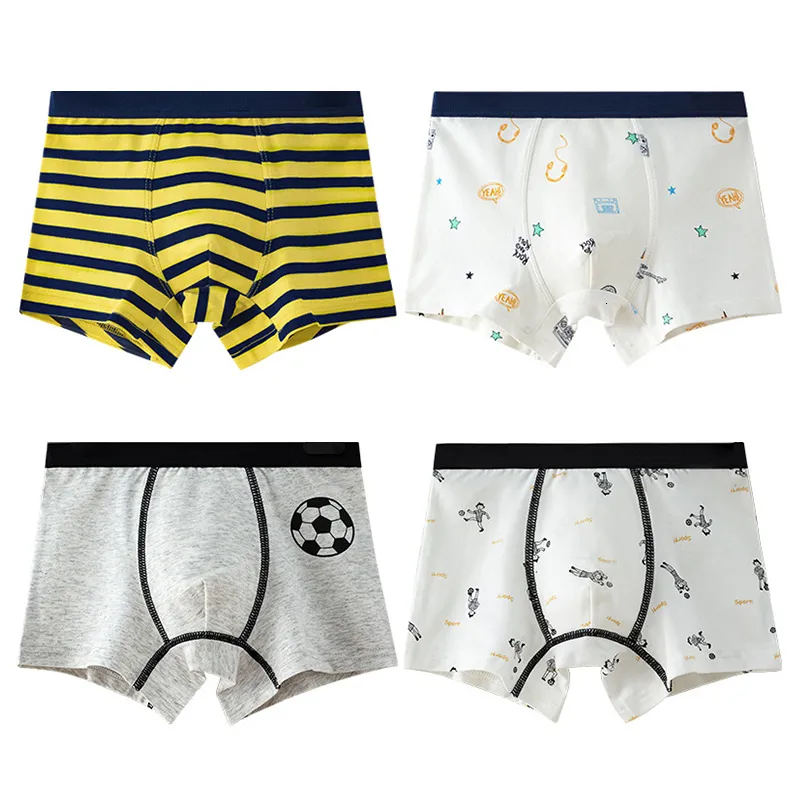 Cartoon Striped Boys 4t Boxer Briefs Set Cotton Comfort For Teens And Kids  From Deng08, $9.03