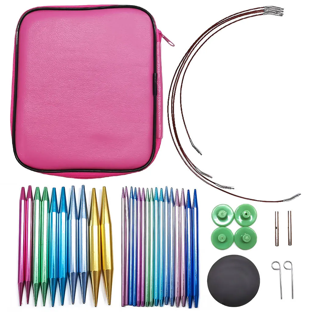 Aluminum Circular Knitting Needle Set With Interchangeable Crochet Hooks  And Weaving Yarn Craft Tools Accessories Kit Needles 7 Cut Flannel 230111  From Deng10, $18.99