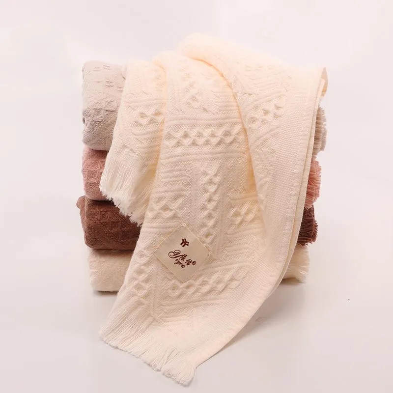 Asciugamano nappa in cotone viso confortevole per uso domestico 35 75 cm