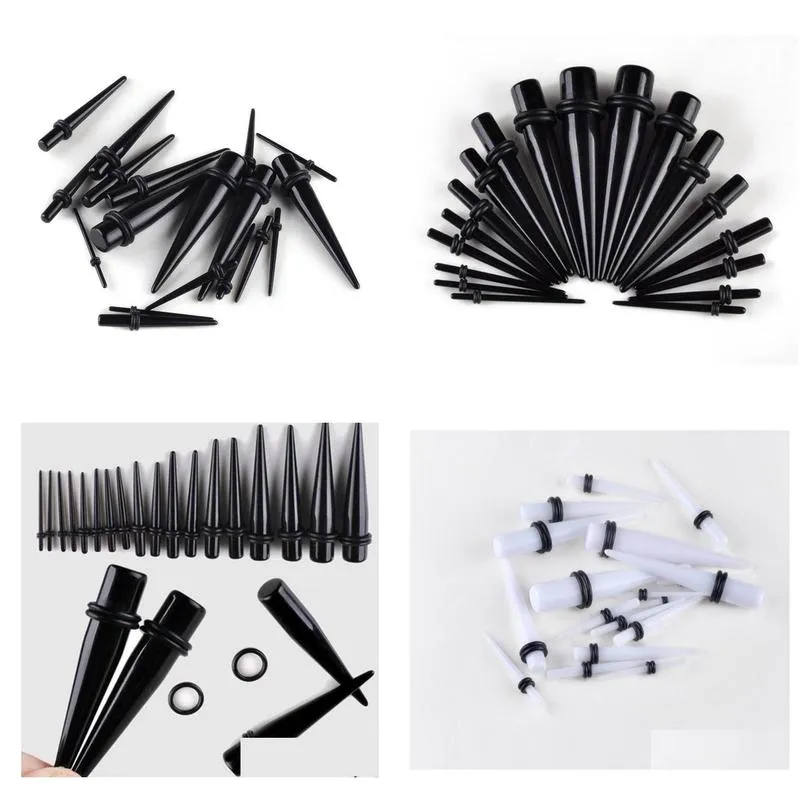 Kits de piercing 18pcs/conjunto 1.610mm Afilos de acrílico Kit de alongamento de bitola para homens Jóias corpora