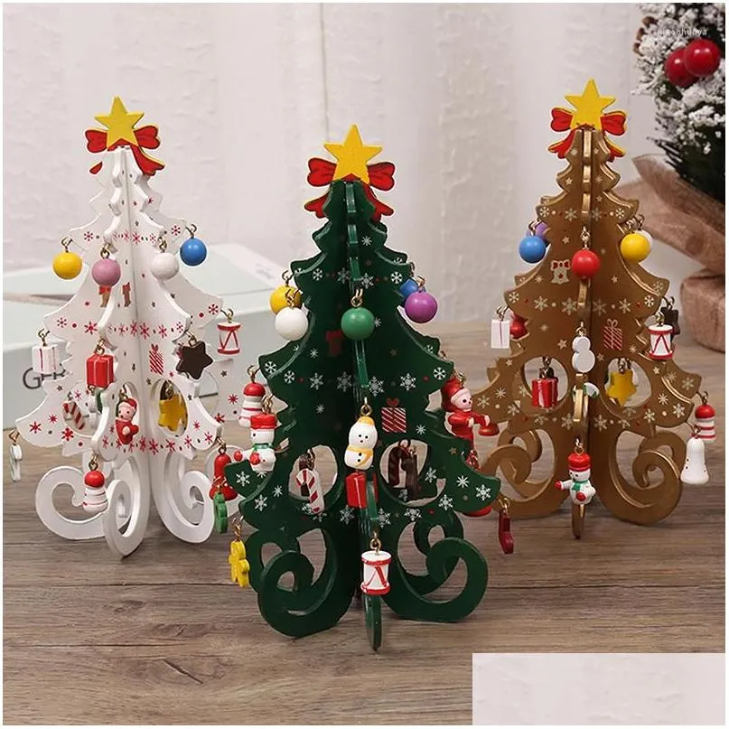 Décorations de Noël arbre en bois enfants fait à la main