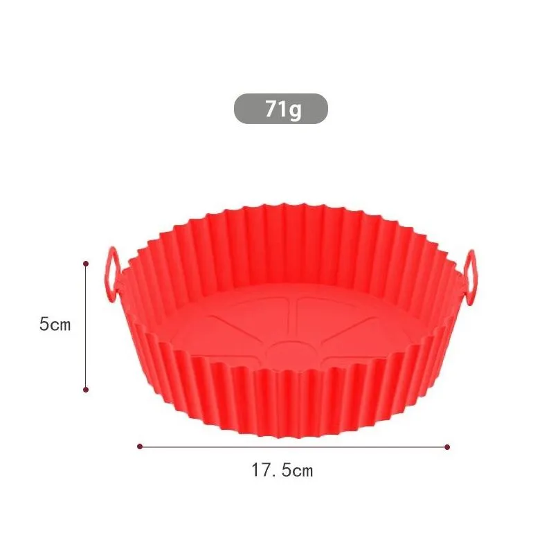 Air Fryer Basket Pot Tray Liner Silicone For Oven Accessories Kitchen Novel  Shape Mold Pastry Bakeware Reusable Pan Baking