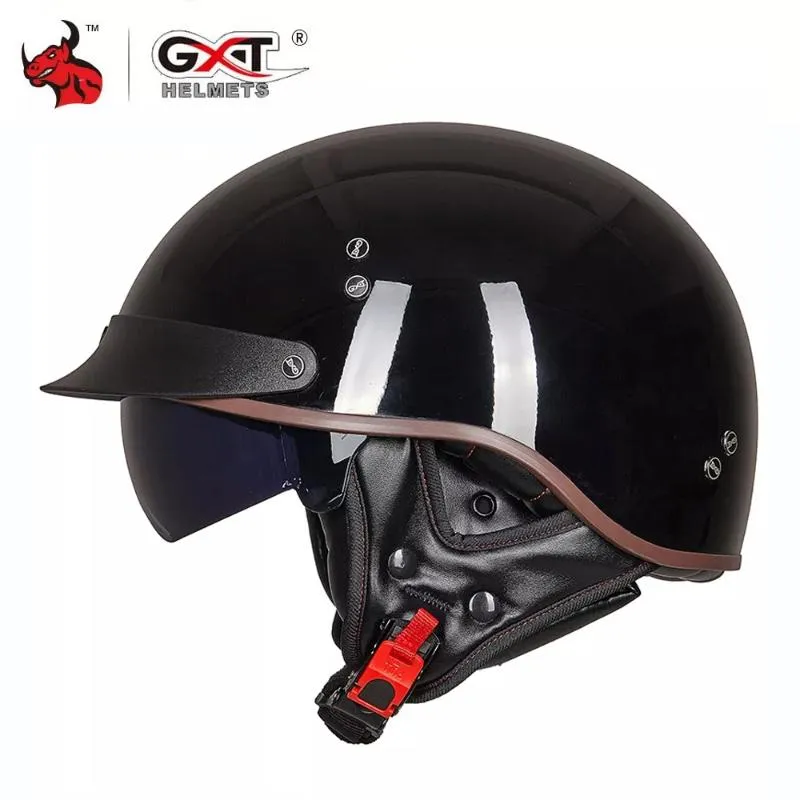Capacetes de motocicleta gxt helmet de verão aprovada casco moto homens mulheres retrô moto movimentando motocross respiráveis ​​metade