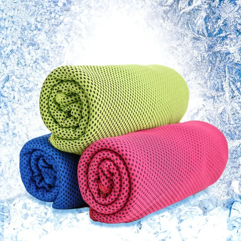 Havlu 30x100cm 2pcs Mikrofiber Coolcore Kumaş Spor Büyük Plaj Havlusu Yüzme/Seyahat/Spor Salonu Serin Yaz İçin Hızlı Dry