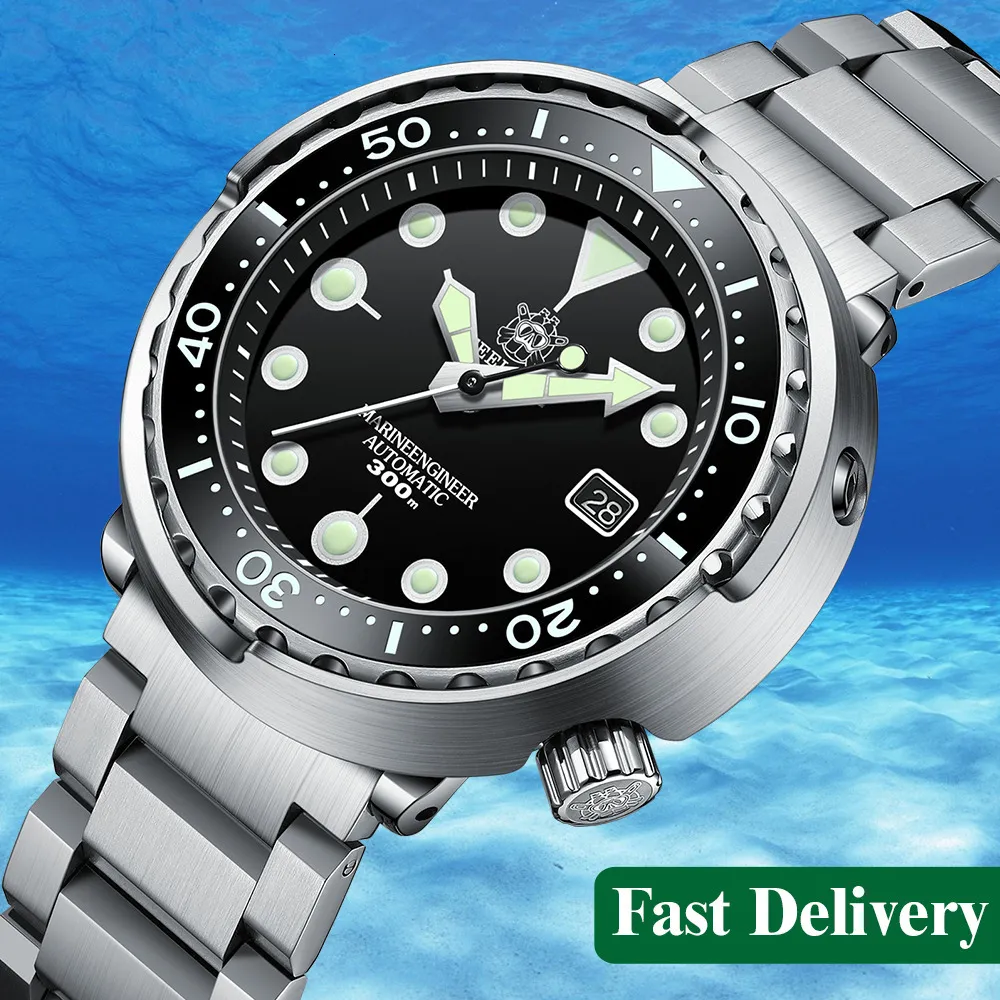 Wristwatches Steeldive SD1975 Mens Automatic Watches Men Gen Dive Watch 300M Waterproof Wristwatch C3 Luminous Clock Sapphire Mirror 230113
