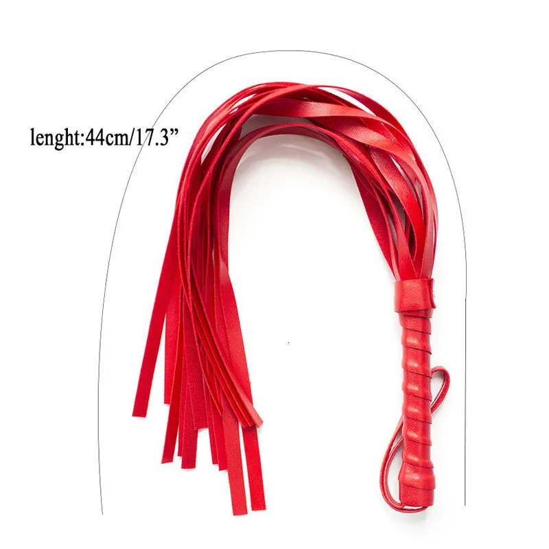 Fouet En Cuir BDSM 26 Lanières - Jouet Bondage Fait Main, Couleur Noire