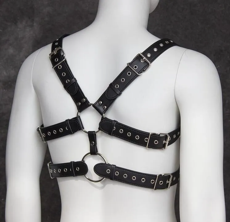 gay sexy set smh heren seks ondergoed gay top borst dubbele cirkel bondage riem alternatieve master bondage sense uniform