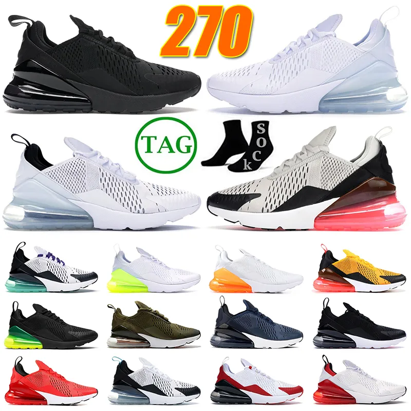 NUEVO 270 Zapatos Deportes Correr Triple Negro Blanco Universidad Rojo Apenas Rosa Calidad Platino Voltio 27C 270s Hombres Mujeres Tenis Entrenadores Zapatillas Des Chaussure Tamaño s