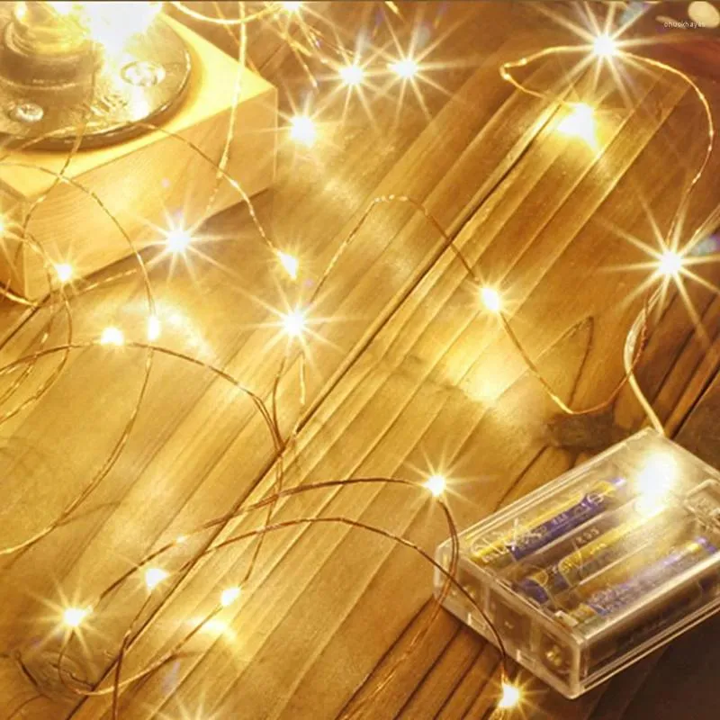 Cordes Noël LED Guirlande Lumineuse USB/Batterie Starry Festoon Light Salon Chambre Extérieur Jardin Chaîne Décoration De Vacances