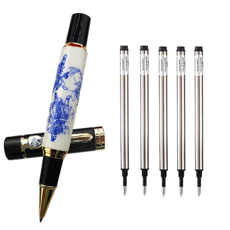 Jinhao 1 pièces stylo à bille en céramique de haute qualité anneau de bureau de mariage 0.7mm papeterie d'étudiant pour stylos cadeaux