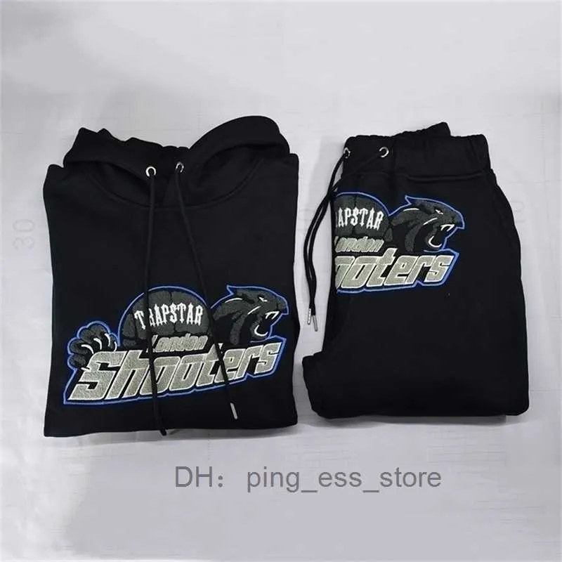 Mens Hoodies Sweatshirts Hög broderade män Kvinnor Hoodie Trapstar London Shooters Hooded Tracksuit Pullovers2