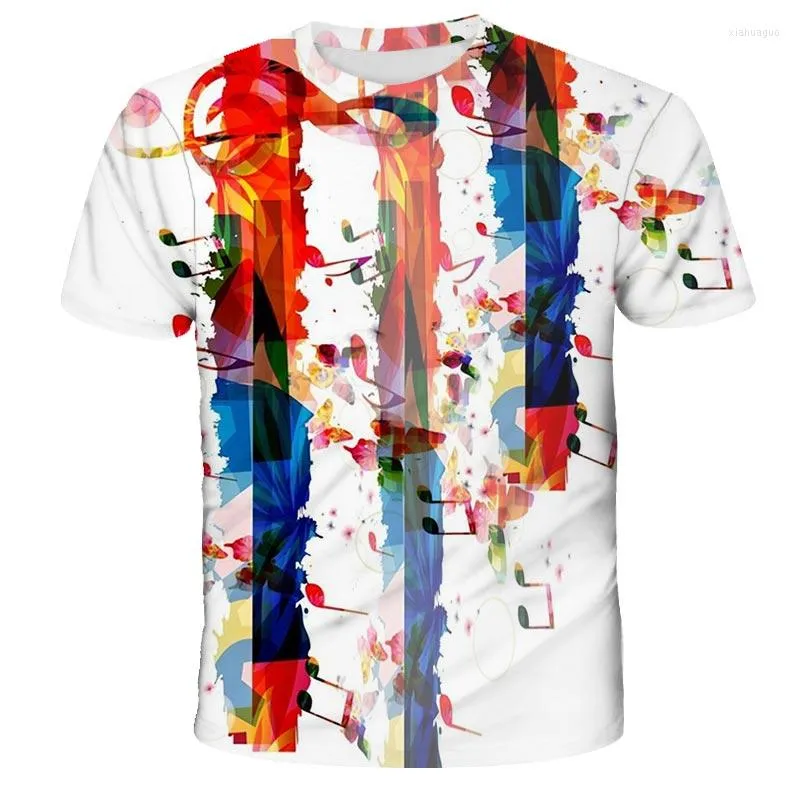 Męskie koszule 2023 Moda Letnia T-shirt 3D Graffiti Art Print Oddychający szedł z krótkim rękawem