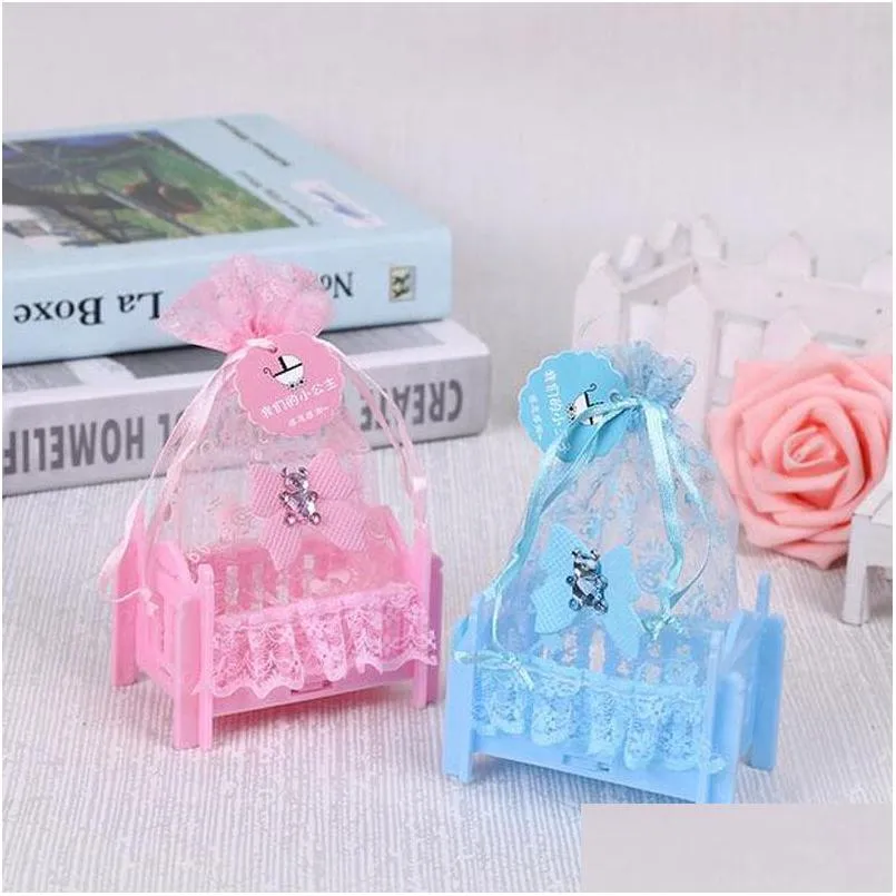 Party Favor Birthday Baby Shower Candy Box Wedding Supplies Personaliseerde Creative Cradle Type Gift Bag ZA4952 Drop Delivery Home Gar Dh34J