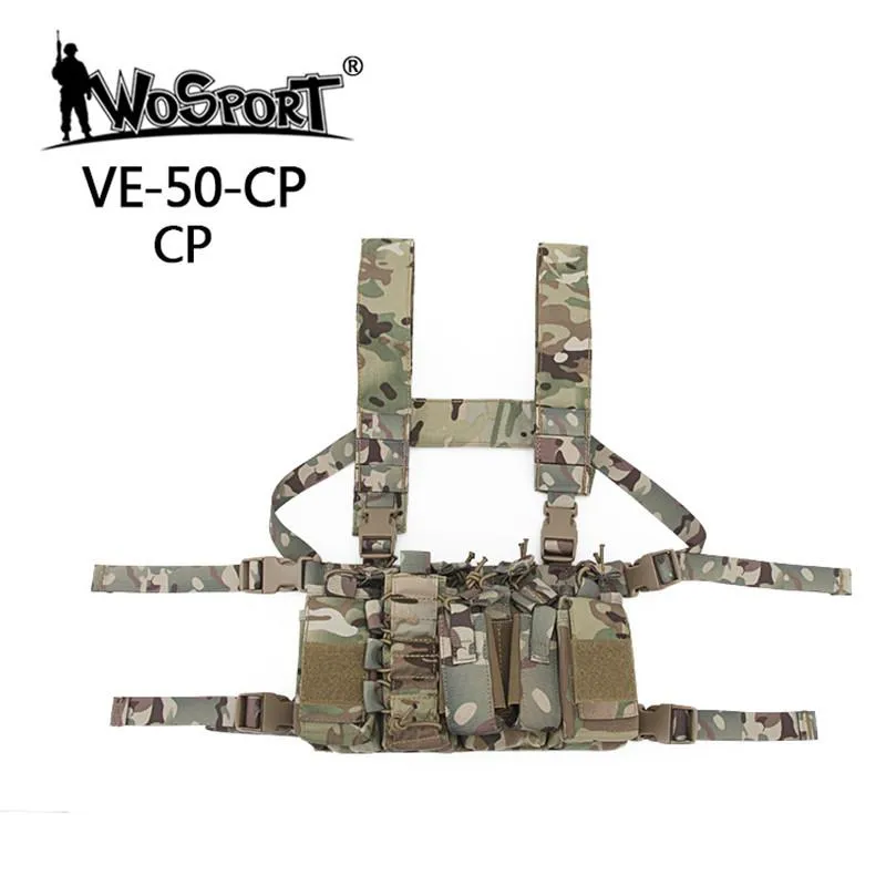 Hunting Jackets Wosport Tactical Harness Strap Vest Multifunctional Outdoor Fight Battle Army Combat Sport Waistcoat