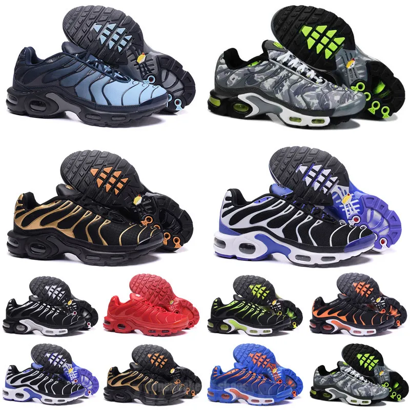 Plus Tn Size Us 12.5 Running Shoes Mens Womens Tns Requin Se Triple Black All White Pink Blue Red Green Trainers Outdoor Sports Tennis Eur 40-47