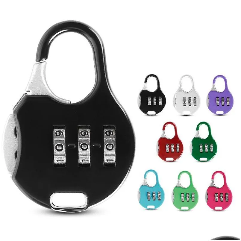 Party Favor Mini Padlock For Backpack Suitcase Stationery Password Lock Student Children Outdoor Travel Gym Locker Security Metal Dr Dhok0