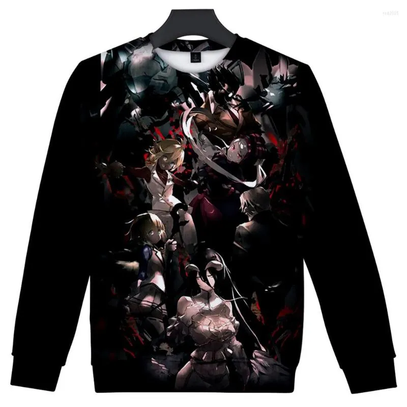 Sudaderas con capucha para hombre Overlord Sudadera con cuello redondo 3D Mujeres / Hombres Moda Sudaderas de manga larga Harajuku Streetwear Ropa de anime