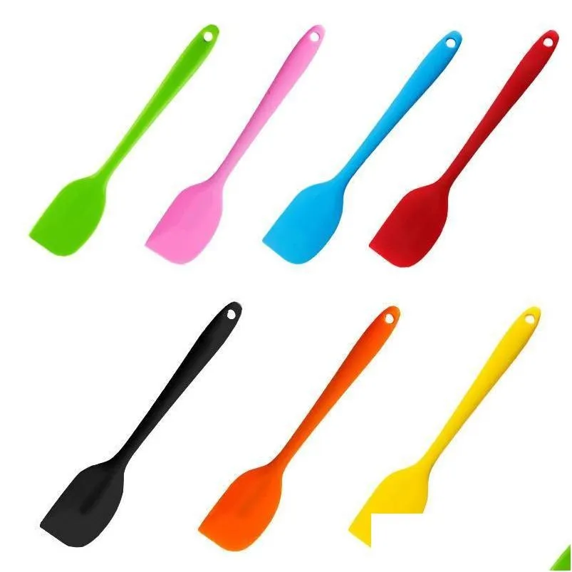 Cooking Utensils Baking Bpa 8 Inch Sile Spatas Rubber Spata Heat Resistant Seamless One Piece Design Nonstick Flexible Scraper Drop Dhvkh