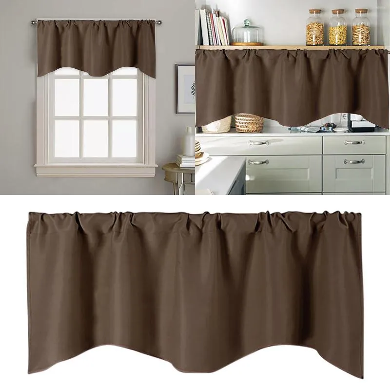 Curtain Thin Curtains For Bedroom Door Kitchen Shading Window Solid Color Pocket Fan Shaped Gaming