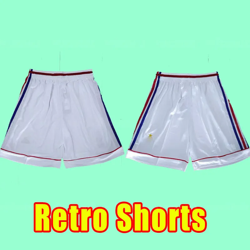 Shorts calcistica di RETRO Zidane Henry Frence Pants di calcio vintage Maillot Equipe de Trezeguet 1998 98 Djorkaeff Vieira a manica corta