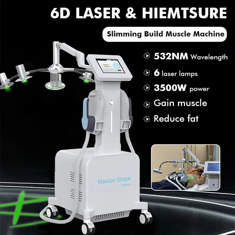 Hiemt Em Slim Machine 6d Laser Slante Fat Loss Cellulite Removal Building Muscle Lipolaser Technology Body Contouring Beauty Device