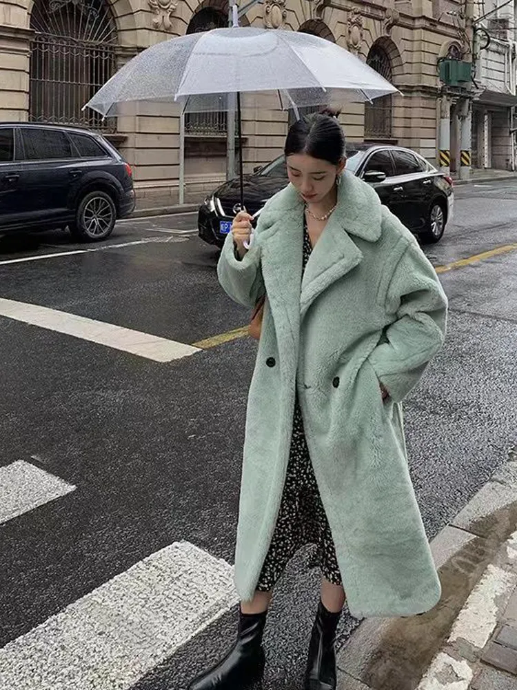 Green teddy bear coat hot sale