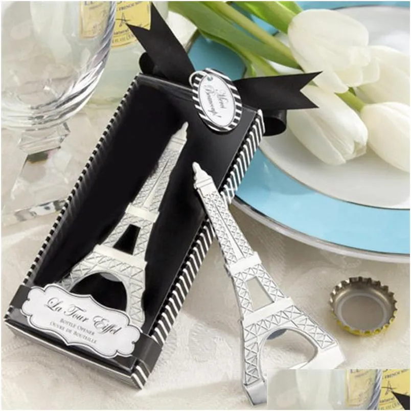Party Favor Gift La Tour Eiffel Tower Chrome Can Beer Bottle Opener LZ0045 Drop Delivery Home Garden Festive Supplies Event Dhuku