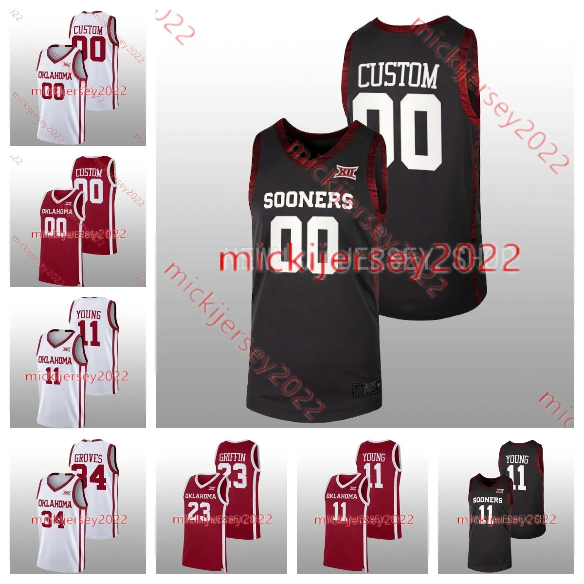 Buddy Hield Trae Young Oklahoma Basketball Jersey Stitched 23 Blake Griffin 12 Austin Reaves Oklahoma Sooners Jerseys