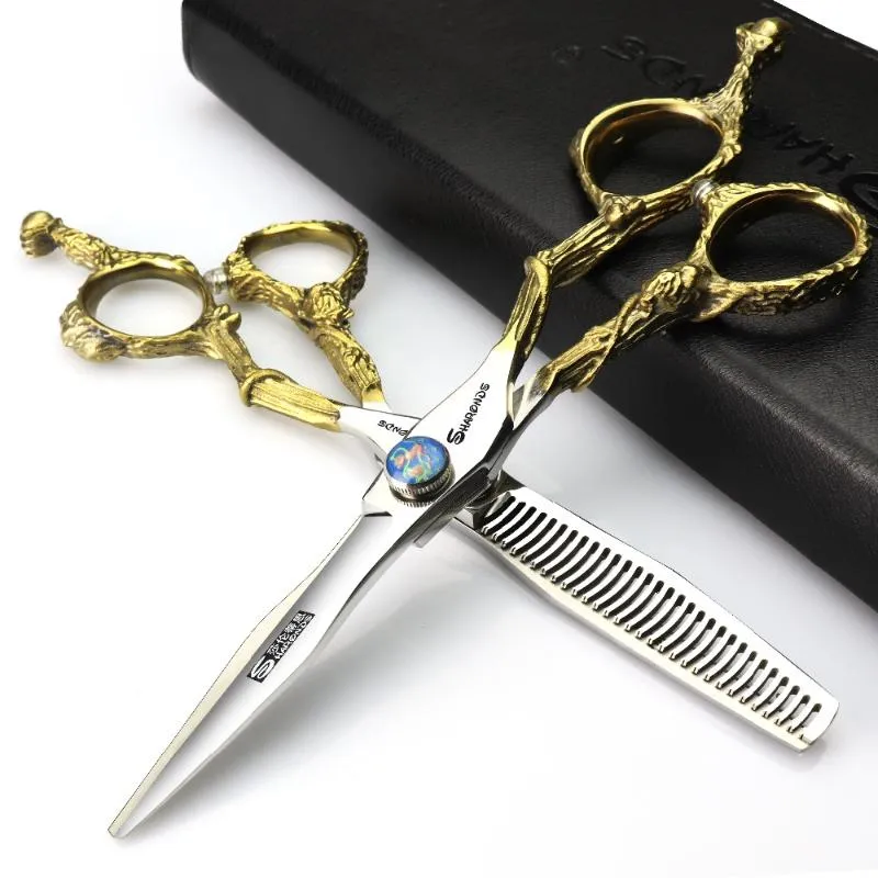 Hair Scissors Professional Hairdresser's 6 Inch Cut Thinning Japan 440c Barbershop