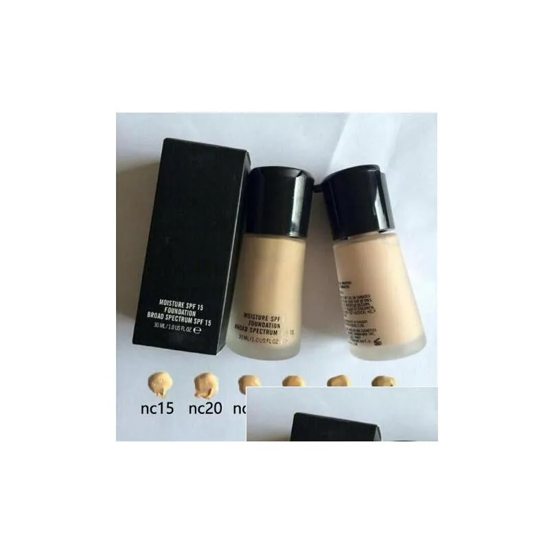 Foundation Wholesale1Pcs Soft Matte All Day Make Up Luminous Makeup Liquid Base 6 Shadows Maquiagem Drop Delivery Health Beauty Face Dhquz