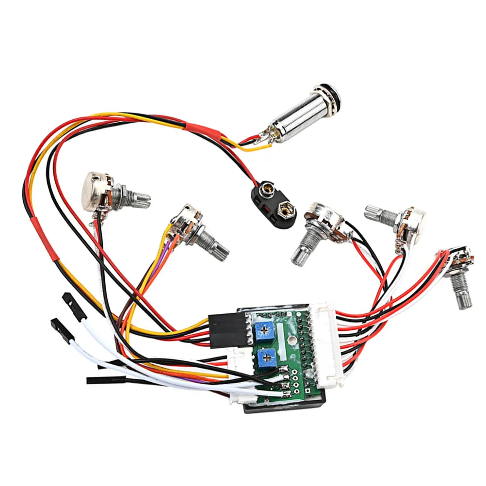 Braid Line 1 Set 3Band Active EQ Preamp Circuit Wiring Harness Parts voor basgitaar 230113