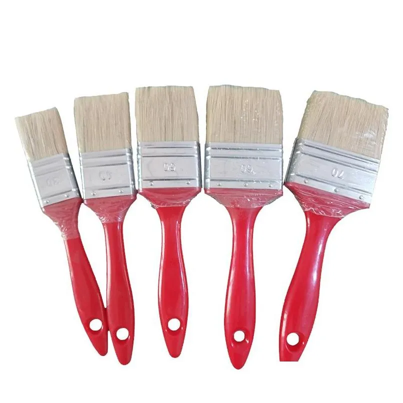 Cleaning Brushes Red Plastic Handle Bristle Paint Brush For Oil Based And Latex Surface Painting Drop Delivery Home Garden Housekee Dhk7N