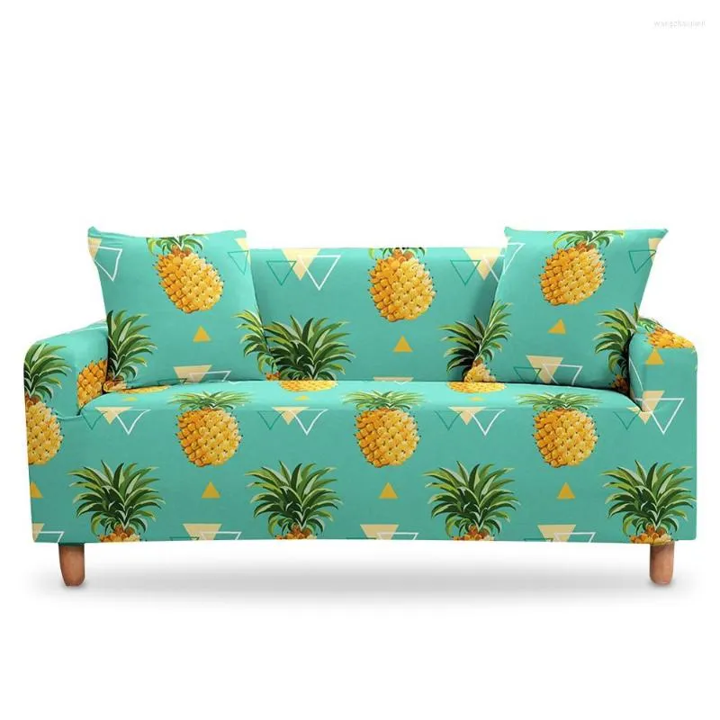 Chair Covers Pinaple Tropical Plant Sofa Cover Sectional Cushion Elastic Stretch Slipcovers Funda