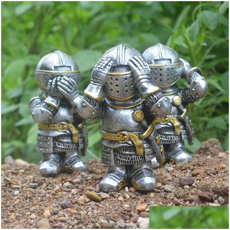 Décorations De Jardin Écologique Solide Drôle Armure Croix Templier Crusader Figurine Pour La Livraison À Domicile Patio Pelouse Dh1Hk